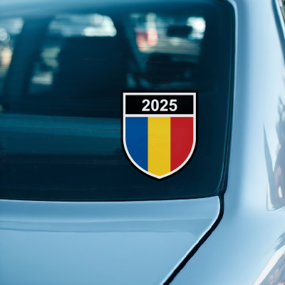 Rumnien Wappen mit Jahreszahl Autoaufkleber - Ansicht 2
