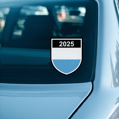 San Marino Wappen mit Jahreszahl Autoaufkleber - Ansicht 2