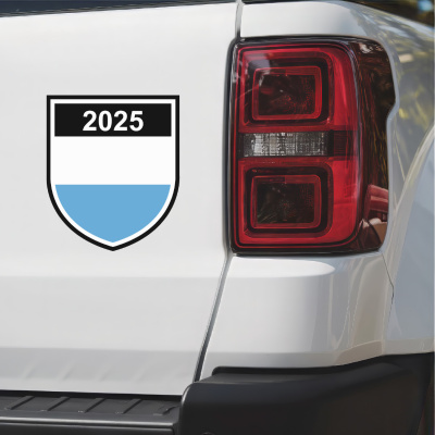 San Marino Wappen mit Jahreszahl Autoaufkleber - Ansicht 3
