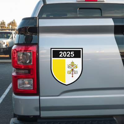 Vatikanstadt Wappen mit Jahreszahl Autoaufkleber - Ansicht 3