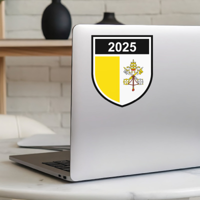 Vatikanstadt Wappen mit Jahreszahl Autoaufkleber - Ansicht 5