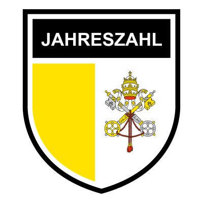 Vatikanstadt Wappen mit Jahreszahl Autoaufkleber