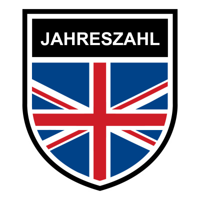 Vereinigtes Knigreich Wappen mit Jahreszahl Autoaufkleber