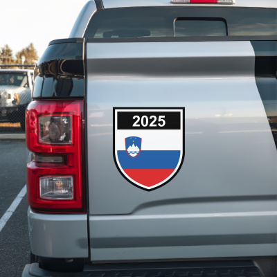 Slowenien Wappen mit Jahreszahl Autoaufkleber - Ansicht 3