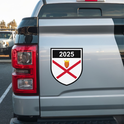 Jersey Wappen mit Jahreszahl Autoaufkleber - Ansicht 3