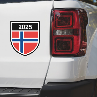 Norwegen Wappen mit Jahreszahl Autoaufkleber - Ansicht 3