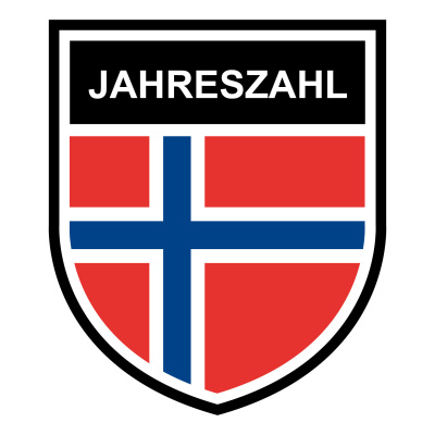 Norwegen Wappen mit Jahreszahl Autoaufkleber