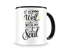 Tasse mit dem Motiv Well With My Soul Tasse Modellnummer  schwarz/schwarz