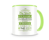 Tasse mit dem Motiv Let No Man Despise Thy Youth Tasse Modellnummer  grn 902/grn 902