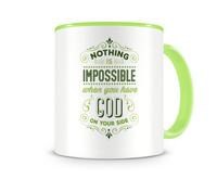 Tasse mit dem Motiv Have God On Your Side Tasse Modellnummer  grn 902/grn 902