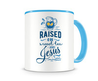 Tasse mit dem Motiv Sweet Tea And Jesus Tasse Modellnummer  hellblau/hellblau