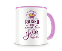 Tasse mit dem Motiv Sweet Tea And Jesus Tasse Modellnummer  rosa/rosa