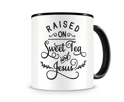 Tasse mit dem Motiv Raised On Sweet Tea And Jesus