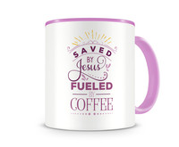 Tasse mit dem Motiv Saved By Jesus Tasse Modellnummer  rosa/rosa