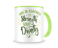 Tasse mit dem Motiv Strength And Dignity Tasse Modellnummer  grn 902/grn 902