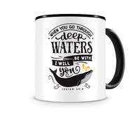 Tasse mit dem Motiv I Will Be With You Tasse Modellnummer  schwarz/schwarz