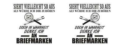 Tasse mit dem Motiv Ich denke an Briefmarken - Ansicht 2