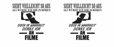Tasse mit dem Motiv Ich denke an Filme - Ansicht 2