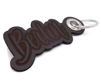 Schlsselanhnger mit Wunschtext Schlsselanhnger Modellnummer  dunkel braun/graviert