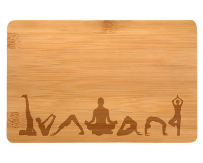 Frhstcksbrettchen mit Yoga Gravur - Ansicht 2