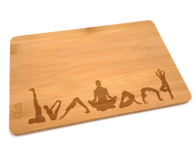 Frhstcksbrettchen mit Yoga Gravur