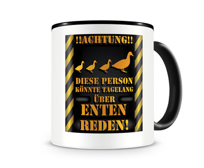 Tasse mit dem Motiv ber Enten reden