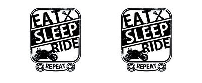 Tasse mit dem Motiv Eat Sleep Ride Rennmotorrad Tasse