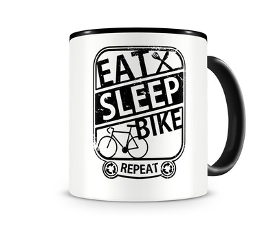 Tasse mit dem Motiv Eat Sleep Bike