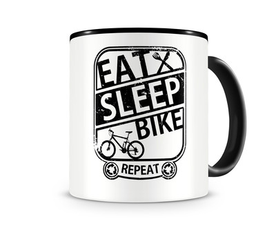 Tasse mit dem Motiv Eat Sleep Bike MTB