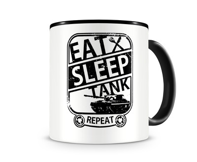 Tasse mit dem Motiv Eat Sleep Tank