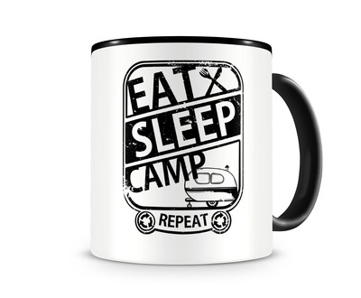 Tasse mit dem Motiv Eat Sleep Camp