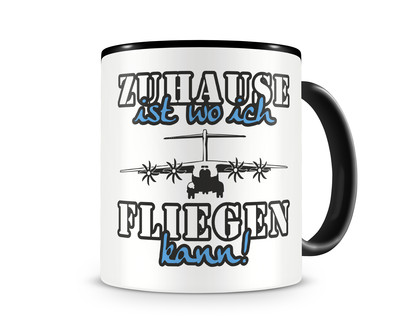 Tasse mit dem Motiv Zuhause ist Fliegen