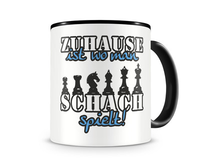 Tasse mit dem Motiv Zuhause ist Schach