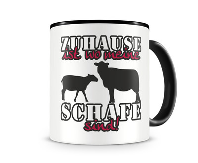 Tasse mit dem Motiv Zuhause ist Schafe