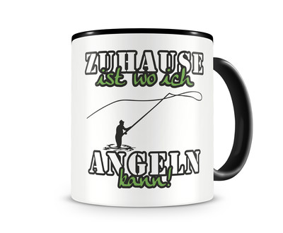 Tasse mit dem Motiv Zuhause ist Angeln