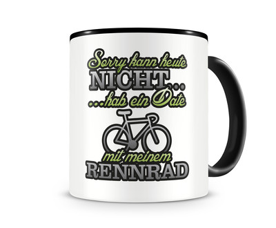 Tasse mit dem Motiv Date mit Rennrad