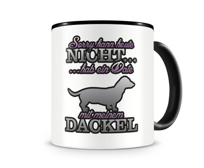 Tasse mit dem Motiv Date mit Dackel