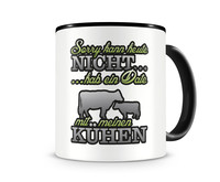 Tasse mit dem Motiv Date mit Kühen Tasse Modellnummer  schwarz/grün 902