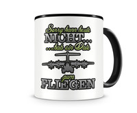 Tasse mit dem Motiv Date zum Fliegen Tasse Modellnummer  schwarz/gr�n