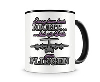 Tasse mit dem Motiv Date zum Fliegen Tasse Modellnummer  schwarz/rosa