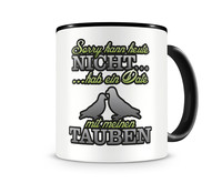 Tasse mit dem Motiv Date mit Tauben Tasse Modellnummer  schwarz/grn 902