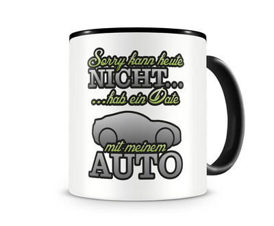 Tasse mit dem Motiv Date mit Auto