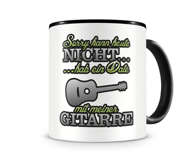 Tasse mit dem Motiv Date mit Gitarre