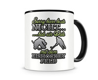 Tasse mit dem Motiv Date mit Eishockey Feld Tasse Modellnummer  schwarz/gr�n