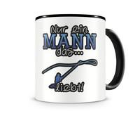 Tasse mit dem Motiv Angel Liebe Tasse Modellnummer  schwarz/blau