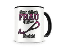Tasse mit dem Motiv Kitesurf Liebe Tasse Modellnummer  schwarz/rosa