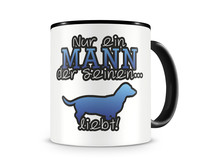 Tasse mit dem Motiv Dackel Liebe Tasse Modellnummer  schwarz/blau