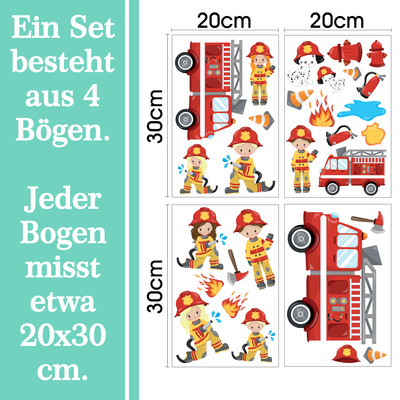 'Feuerwehr' Wandtattoo Set - Ansicht 6
