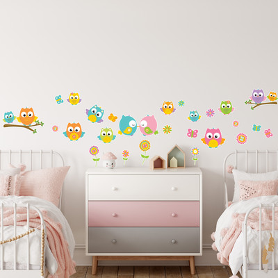 'Baby Eulen' Wandtattoo Set - Ansicht 2
