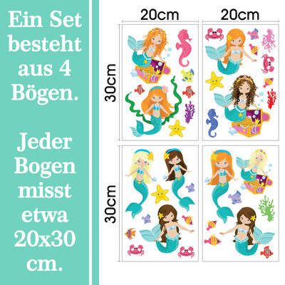 'Meerjungfrauen' Wandtattoo Set - Ansicht 6